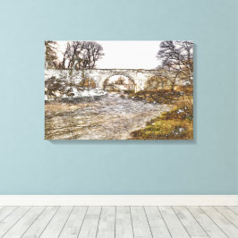 Devils Bridge Kirkby Lonsdale Kunstprint Canvas Afdruk