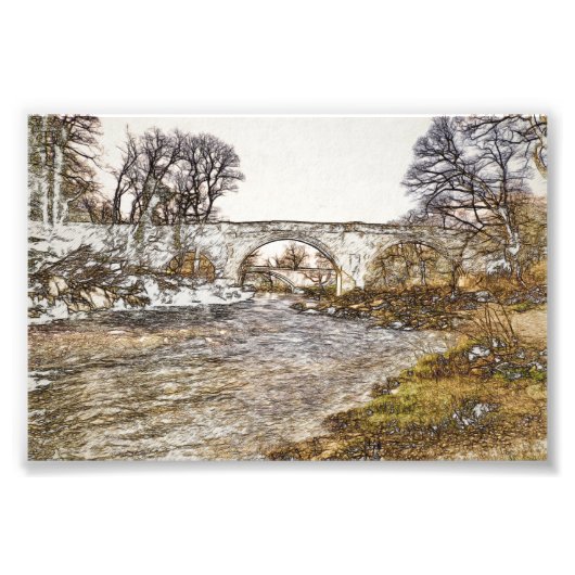 Devils Bridge Kirkby Lonsdale Kunstprint Foto Afdruk (Voorkant)