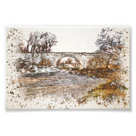 Devils Bridge Kirkby Lonsdale Kunstprint Foto Afdruk
