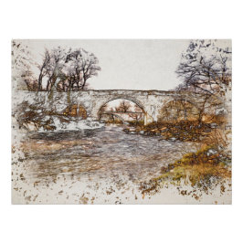 Devils Bridge Kirkby Lonsdale Kunstprint Perfect Poster
