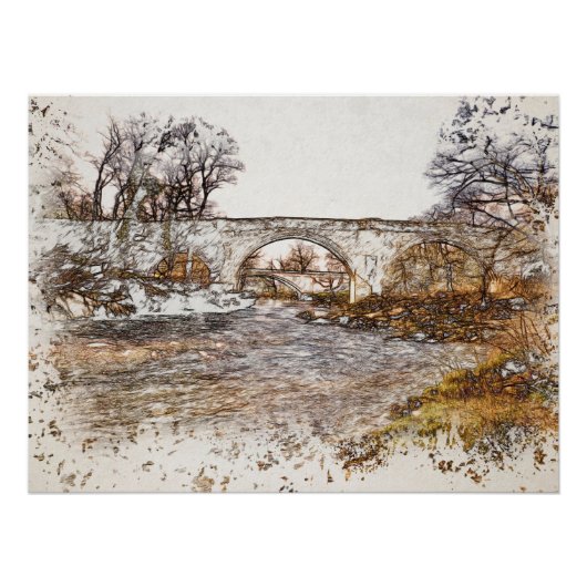 Devils Bridge Kirkby Lonsdale Kunstprint Perfect Poster (Voorkant)