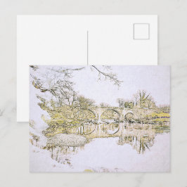 Devil's Bridge Kirkby Lonsdale Pencil Sketch Briefkaart