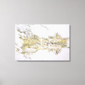 Devil's Bridge Kirkby Lonsdale Pencil Sketch Canvas Afdruk (Voorkant)