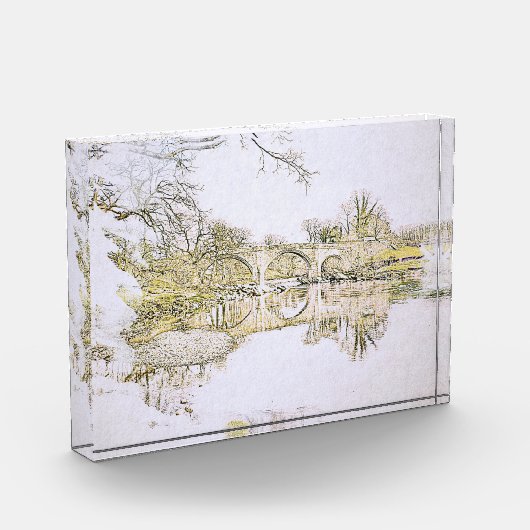 Devil's Bridge Kirkby Lonsdale Pencil Sketch Fotoblokken (Links)