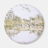 Devil's Bridge Kirkby Lonsdale Pencil Sketch Magneet (Voorkant)