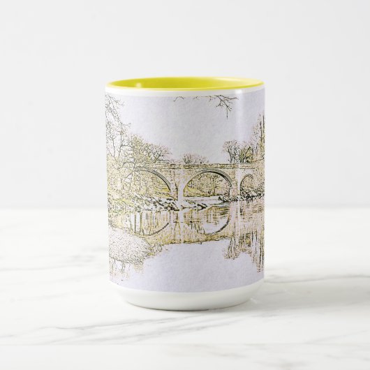 Devil's Bridge Kirkby Lonsdale Pencil Sketch Mok (Midden)