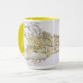 Devil's Bridge Kirkby Lonsdale Pencil Sketch Mok (Voorkant links)