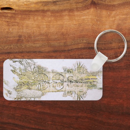 Devil's Bridge Kirkby Lonsdale Pencil Sketch Sleutelhanger (Voorkant)