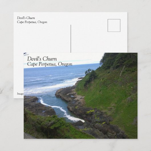 Devil's Churn, Cape Perpetua, OF Briefkaart (Voorkant / Achterkant)
