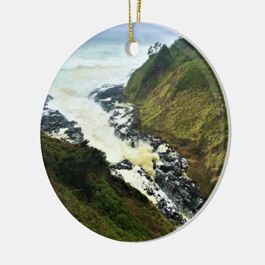 Devil's Churn, Cape Perpetua, Oregon Coast Keramisch Ornament (Links)