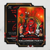 Devil's Delight Halloween Party Invitation Kaart (Voorkant / Achterkant)