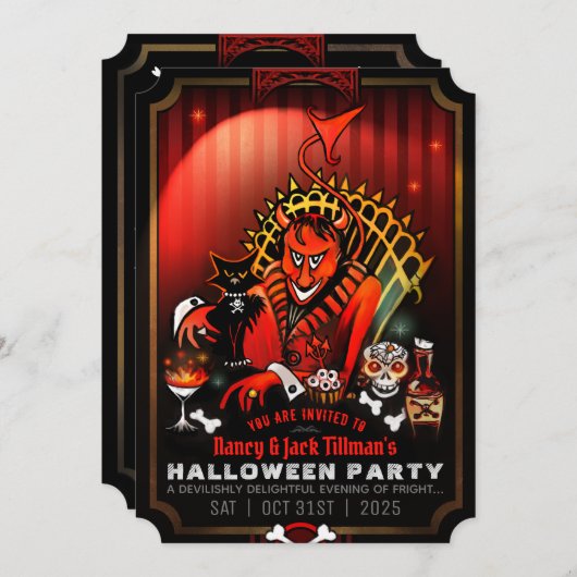 Devil's Delight II Halloween Party Uitnodiging (Voorkant / Achterkant)