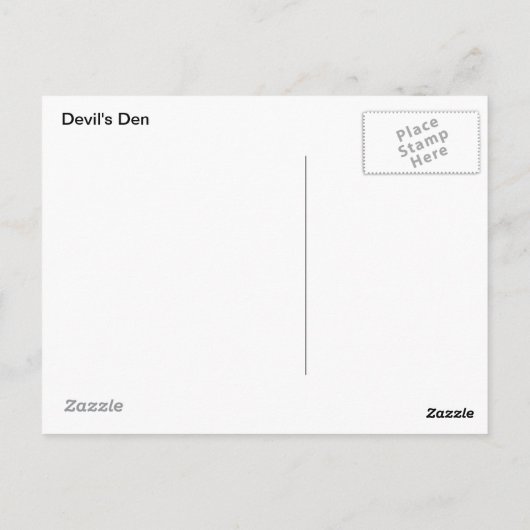 DEVIL'S DEN BRIEFKAART (Achterkant)