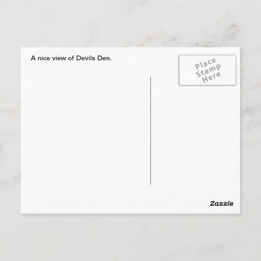 DEVILS DEN BRIEFKAART (Achterkant)