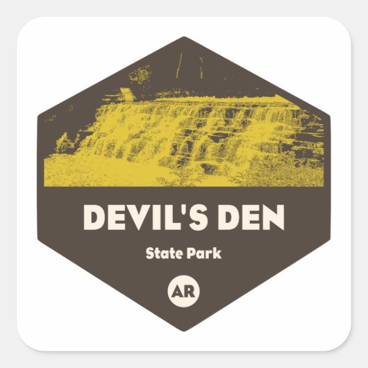 Devil's Den State Park Arkansas Vierkante Sticker (Voorkant)
