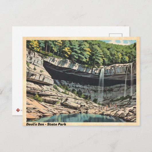 Devil's Den State Park Waterval Briefkaart (Voorkant / Achterkant)