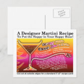 Devil's Food Cake Martini Recept Kaart Briefkaart (Voorkant / Achterkant)