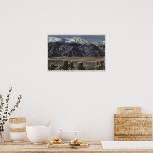 Devil's Garden Uitzicht van Mt. San Jacinto # 2 Poster (Keuken)