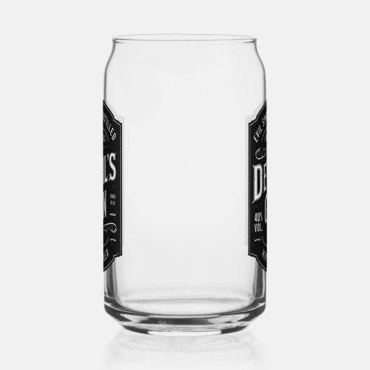 Devil's Gin Halloween Party  Blikvorm Glas (Links)