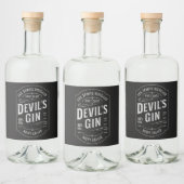Devil's Gin Label Sticker (Flessen)