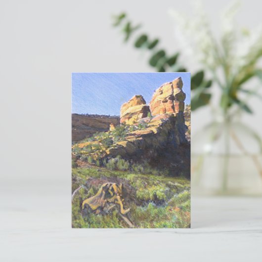 Devil's Kitchen Gekleurde Potloodtekening Briefkaart (Staand voorkant)