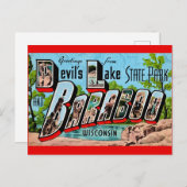 Devil's Lake Baraboo WI Ansichtkaart Briefkaart (Voorkant / Achterkant)