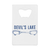 Devil's Lake Climbing Quickdraw Creditkaart Flessenopener (Voorkant)