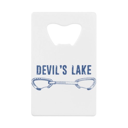 Devil's Lake Climbing Quickdraw Creditkaart Flessenopener (Voorkant)