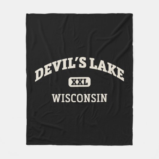 Devil's Lake College Style Rock Climbing Area Desi Fleece Deken (Voorkant)