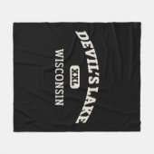 Devil's Lake College Style Rock Climbing Area Desi Fleece Deken (Voorkant (Horizontaal))