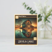 Devils Lake, North Dakota | Antiek Briefkaart (Staand voorkant)