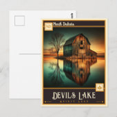 Devils Lake, North Dakota | Antiek Briefkaart (Voorkant / Achterkant)