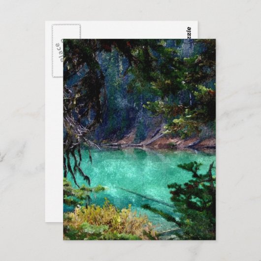 Devils Lake, Oregon Artwork Briefkaart (Voorkant / Achterkant)