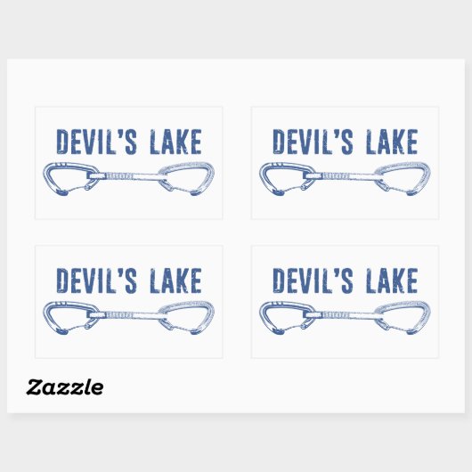 Devil's Lake Rock Climate Rechthoekige Sticker (Vel)