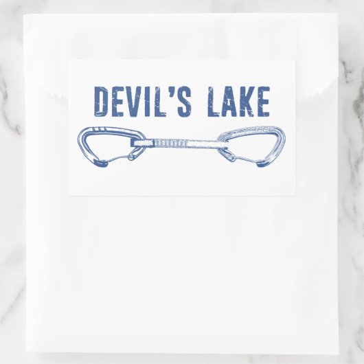 Devil's Lake Rock Climate Rechthoekige Sticker (Tas)