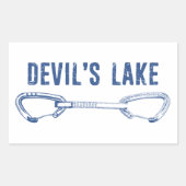 Devil's Lake Rock Climate Rechthoekige Sticker (Voorkant)