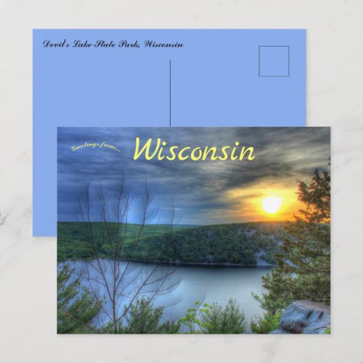 Devil's Lake State Park Wisconsin Briefkaart (Voorkant / Achterkant)
