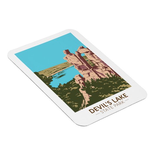 Devil's Lake State Park Wisconsin Devils Doorway Magneet (Rechterzijde)