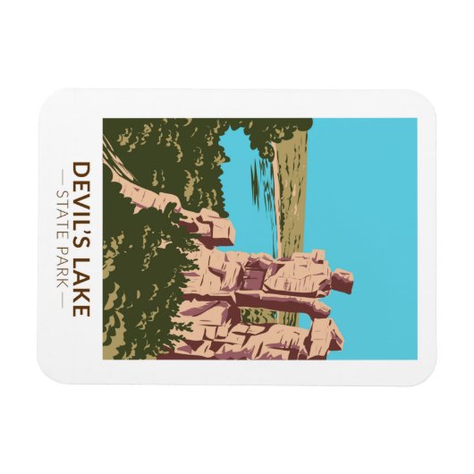 Devil's Lake State Park Wisconsin Devils Doorway Magneet (Horizontaal)