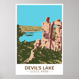 Devil's Lake State Park Wisconsin Duivelsdeur Poster