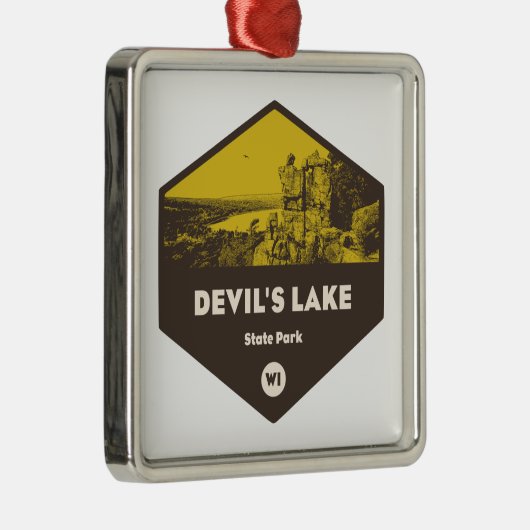 Devil's Lake State Park Wisconsin Metalen Ornament (Rechts)