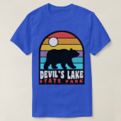 Devils Lake State Park Wisconsin Retro Sunset Beer T-shirt (Design voorkant)