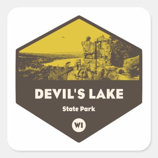 Devil's Lake State Park Wisconsin Vierkante Sticker (Voorkant)