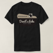 Devils Lake State Park Wisconsin Welkomstbord T-shirt (Design voorkant)