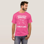 Devils Lake Walleye Hunter Vist Rod Vist de T-shirt (Voorkant volledig)