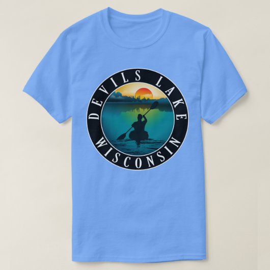 Devils Lake Wisconsin Kajakken T-shirt (Design voorkant)