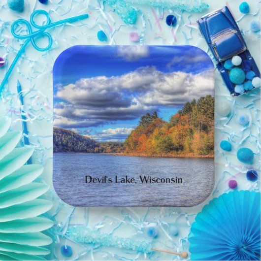 Devil's Lake, Wisconsin Papieren Bordje (Feest)