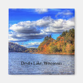 Devil's Lake, Wisconsin schilderachtig foto Magneet (Voorkant)