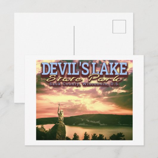 DEVILS LAKE - WISCONSIN VERENIGDE STATEN BRIEFKAART (Voorkant / Achterkant)