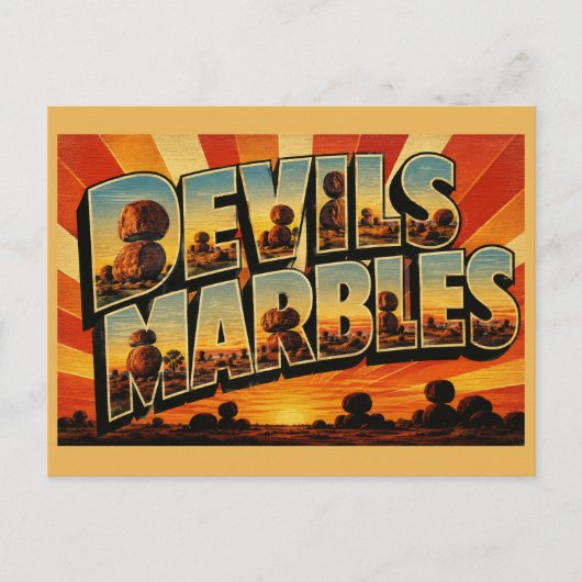 Devils Marbles NT Australische granietstenen Briefkaart (Voorkant)